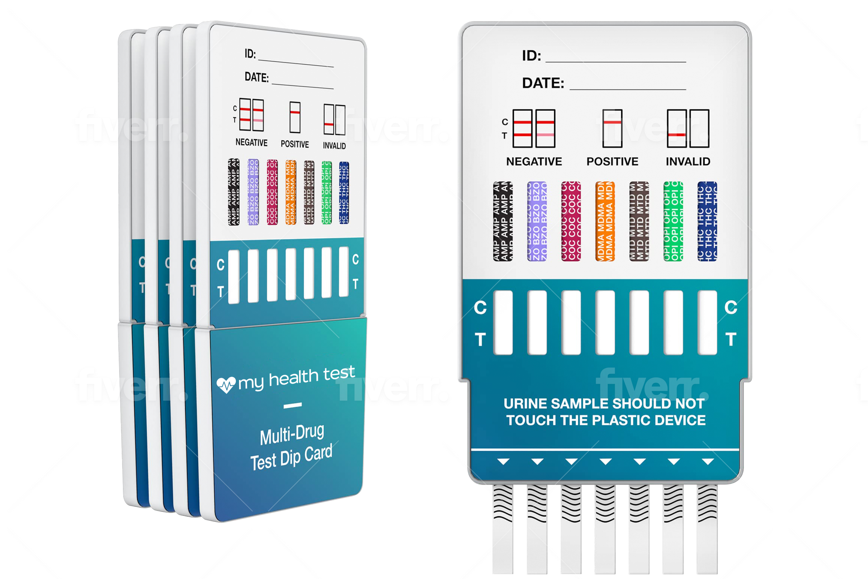 10 Pane Urine Dipcard Drug Test Kit